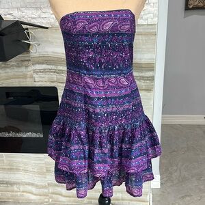 Moda International Embellished‎ Stretch Cotton Mini Dress. Size M